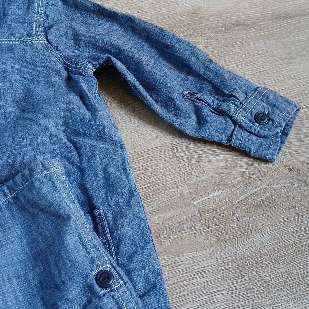Baby GAP 1969 Jumpsuit Lightweight Chambray w/Jersey Lining Cotton Blue